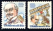 Octave Chanute - "Pioneers of Aviation" issue Mint Set of 2 Stamps United States, 1979